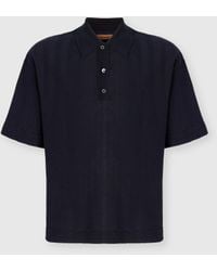 Missoni - Poloshirt Aus Baumwolle Und Viskose Mit Ton-In-Ton-Zickzack, Herren, Größe - Lyst