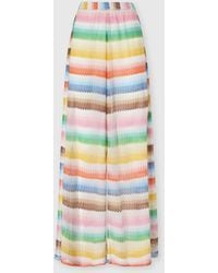 Missoni - Beach Cover-Up Pants With Dégradé Zigzag Pattern And Slits - Lyst