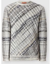 Missoni - Wool-Blend Pullover With Macro-Check Pattern - Lyst