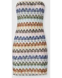 Missoni - Bustier Mini Dress With Lace Motif - Lyst