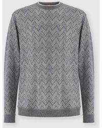 Missoni - Long-Sleeve Cashmere Zig Zag Sweater - Lyst