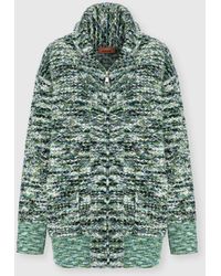 Missoni - Oversized Full-Zip Cardigan With 3D Construction - Lyst