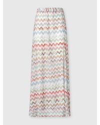 Missoni - Long Cover-Up Skirt With 3D Zig Zag Lamé And Slit - Lyst