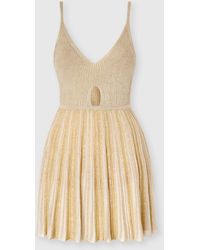 Missoni - Ribbed Viscose Lamé Mini Dress With Cut-Out Detail - Lyst