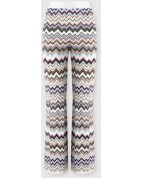 Missoni - Straight-Leg Viscose And Wool Chevron Trousers - Lyst