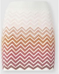 Missoni - Chevron Dégradé Cotton And Viscose Mini Skirt - Lyst