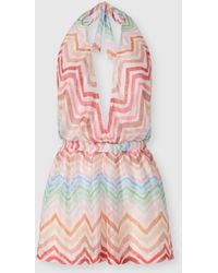 Missoni - Short Zig Zag Printed Cover-Up Jumpsuit - Lyst
