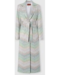 Missoni - Duster Coat With Belt And Sequin Applications - Lyst