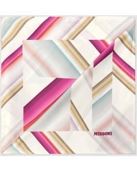 Missoni - Pure Silk Foulard With Print And Logo Lettering - Lyst