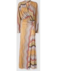 Missoni - Long Dress With Deep V-Neckline - Lyst