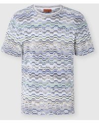 Missoni - Crew-Neck Cotton T-Shirt With Raschel Knit And Greek Motif - Lyst