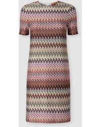 Missoni - Robe À Manches Courtes En Viscose Mélangée À Motif Zigzag, Femme, Taille - Lyst