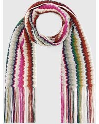 Missoni - Scarf With Chevron Pattern And Fringes - Lyst
