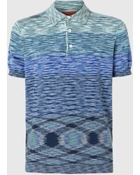 Missoni - Polo En Maille De Coton Flammé Dégradé, Homme, Bleu & Vert, Taille - Lyst