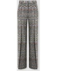 Missoni - Tailored Viscose Lamé Trousers With Sequins - Lyst