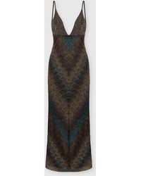 Missoni - Viscose Lamé Gown With Deep Neckline - Lyst