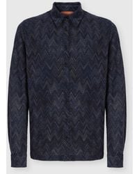 Missoni - Striped Wool And Viscose Knit Shirt - Lyst