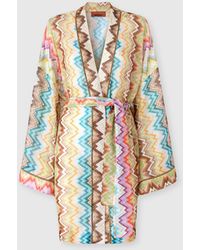 Missoni - Cover-Up With Adjustable Belt And Zig Zag Print - Lyst