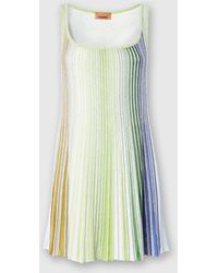 Missoni - Mini-Abito Svasato Parzializzato A Righe Con Paillettes, Donna, Taglia - Lyst