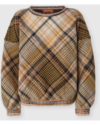 Missoni - Jersey De Cuello Redondo En Lana Con Motivo Check, Mujer, Talla - Lyst