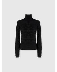 Missoni - Viscose And Wool Turtleneck With Tone-On-Tone Zigzag - Lyst