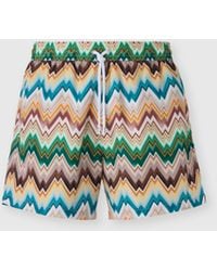 Missoni - Mid-Length Swim Shorts With Irregular Zig Zag Print - Lyst