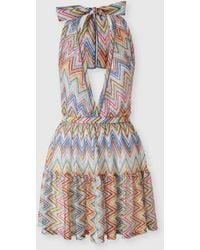 Missoni - Zig Zag Tulle Cover-Up Mini Dress - Lyst