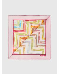 Missoni - Halstuch Aus 100 Seide Mit Zickzackmuster Und Bedrucktem Rand, Damen, Größe - Lyst