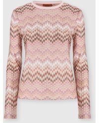 Missoni - Long-Sleeve Viscose Sweater With Snake Motif, & Multicoloured - Lyst