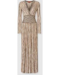 Missoni - Long Ribbed Viscose-Blend Dress With Sequins - Lyst