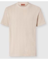 Missoni - Crew-Neck Cotton And Viscose T-Shirt With Tone-On-Tone Zigzag Motif - Lyst