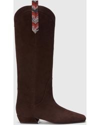 Missoni - Suede Boots With Lace Detail - Lyst