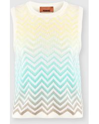 Missoni - Chevron Dégradé Cotton And Viscose Sleeveless Top - Lyst