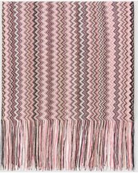 Missoni - Viscose And Cotton Zigzag Scarf With Fringes - Lyst