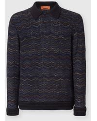 Missoni - Long-Sleeve Cashmere And Viscose Polo Shirt - Lyst