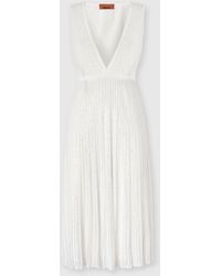 Missoni - Midi Mixed Viscose Lamé Dress With Sequins - Lyst