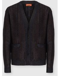 Missoni - Wool And Viscose-Blend Cardigan With Greek Key Motif - Lyst