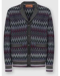 Missoni - Cardigan Aus Reiner Wolle Mit Zickzackmuster, Herren, Größe - Lyst