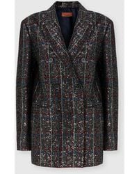 Missoni - Double-Breasted Blazer With Check Pattern - Lyst