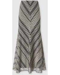Missoni - 3D Diamond Mixed Viscose Long Skirt - Lyst