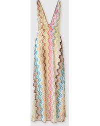 Missoni - Long Cover-Up With Deep V-Neckline - Lyst