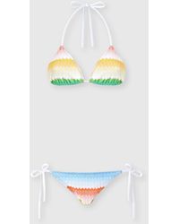 Missoni - Triangle Bikini With Dégradé Zig Zag Motif - Lyst