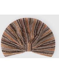 Missoni - Ribbed Lamé Viscose Turban With Sequins - Lyst