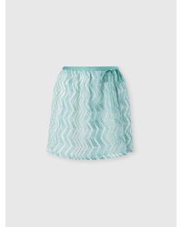 Missoni - Zigzag Mesh Pareo Mini Skirt With Sequins - Lyst