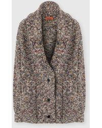 Missoni - Oversized Wool Blend Cardigan - Lyst