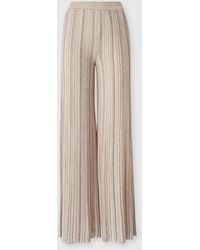 Missoni - Ribbed Palazzo Trousers With Sequins - Lyst
