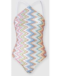 Missoni - One-Piece Swimsuit With Halterneck - Lyst