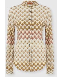 Missoni - Viscose Lamé Shirt With Lace Motif - Lyst