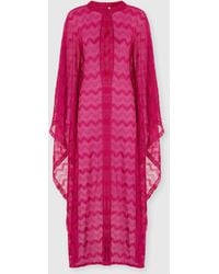 Missoni - Langer Cover-Up-Kaftan Aus Zickzack-Lamé-Viskose, Damen, Größe - Lyst