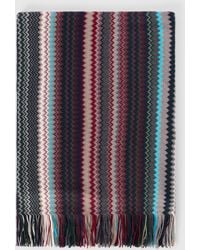 Missoni - Zigzag Wool Scarf With Fringes - Lyst